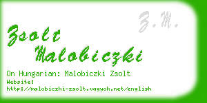 zsolt malobiczki business card